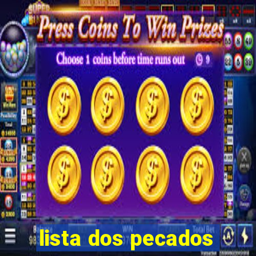 lista dos pecados